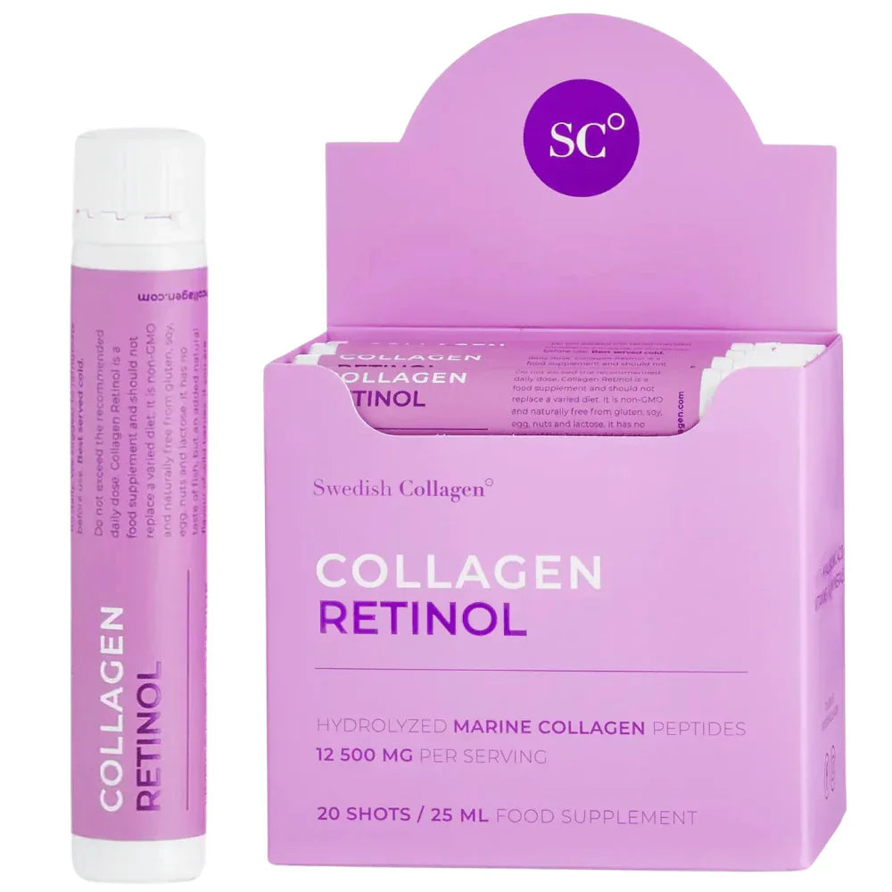 Riblji kolagen 12500 mg s retinolom, hijaluronskom kiselinom, biotinom, MSM-om /20 kom x 25 ml/ <tc>Swedish Collagen</tc>