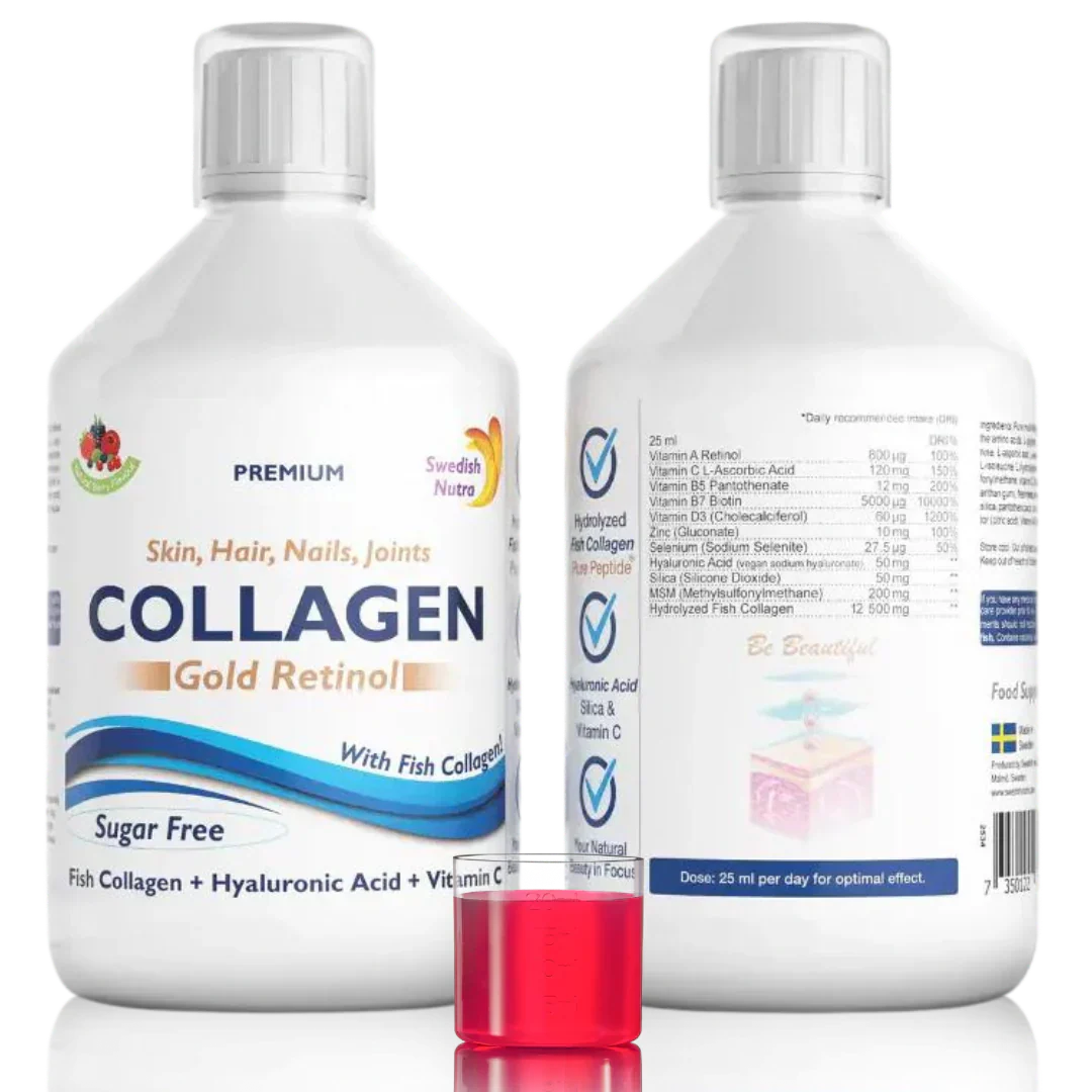 Riblji kolagen 12500 mg zlatnog retinola 500 ml <tc>Swedish Nutra</tc>
