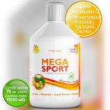 Mega Sport - vitamini + minerali + kolagen 1497 mg /500 ml/