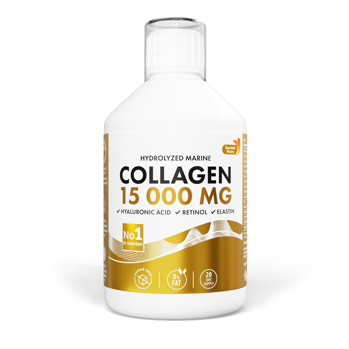 Riblji kolagen 15 000 mg s retinolom, hijaluronom i elastinom - 500 ml