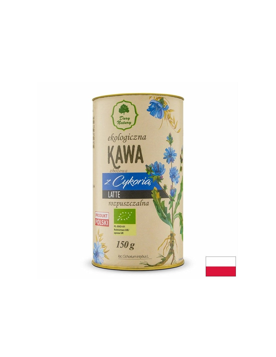 Instant latte s cikorijom, začinskim biljem i začinima Bio, 150 g <tc>Dary Natury</tc>