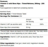 Vremenski otpuštanje vitamina C 500 mg | S ružičastim bokovima 250 tableta
