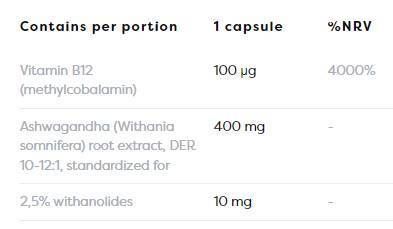 Ashwagandha dodatnih 400 mg - 180 kapsula