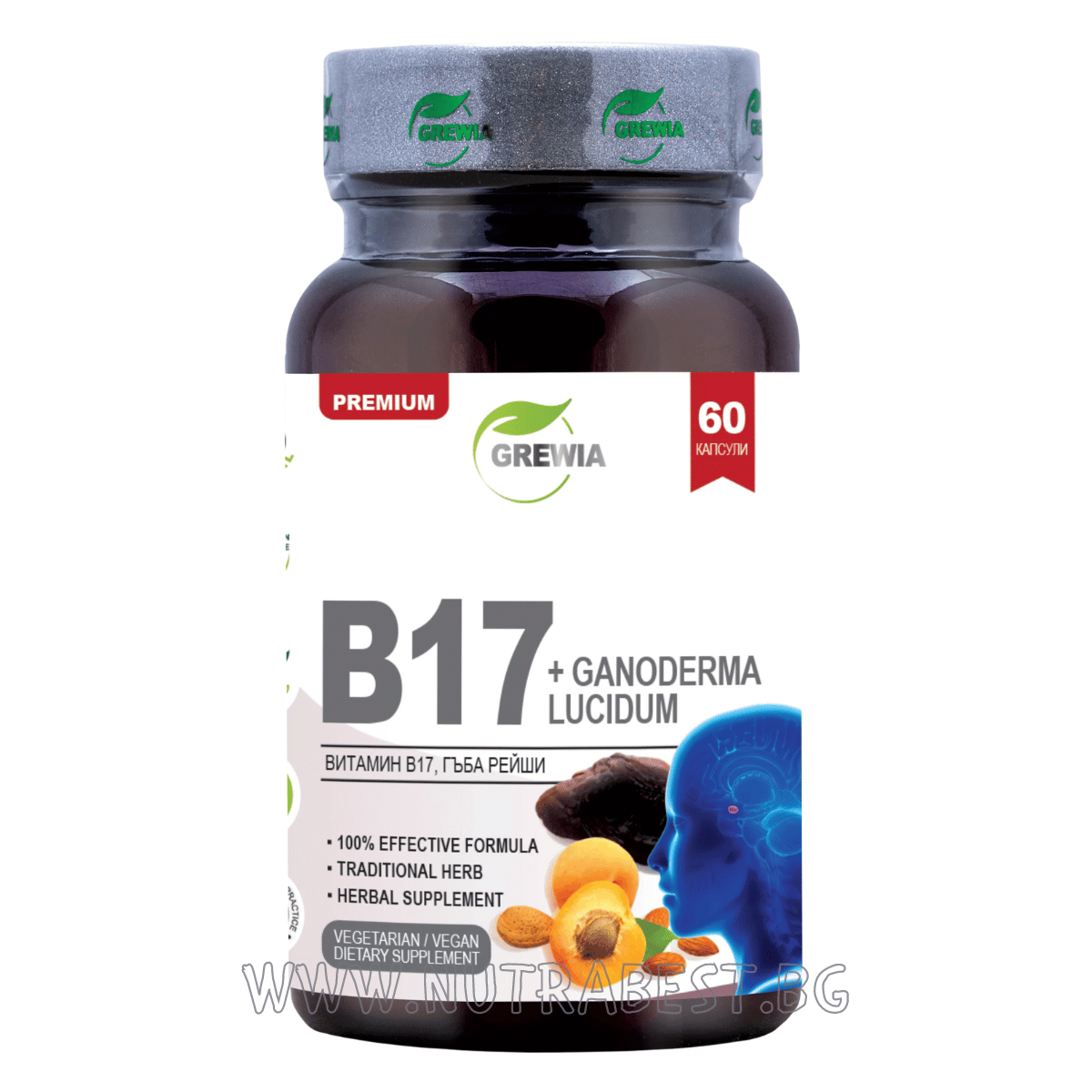 Vitamin B17 (B17) + AMIGDALINA + GANODERMA LUCIDUM 60 kap. GREWIA