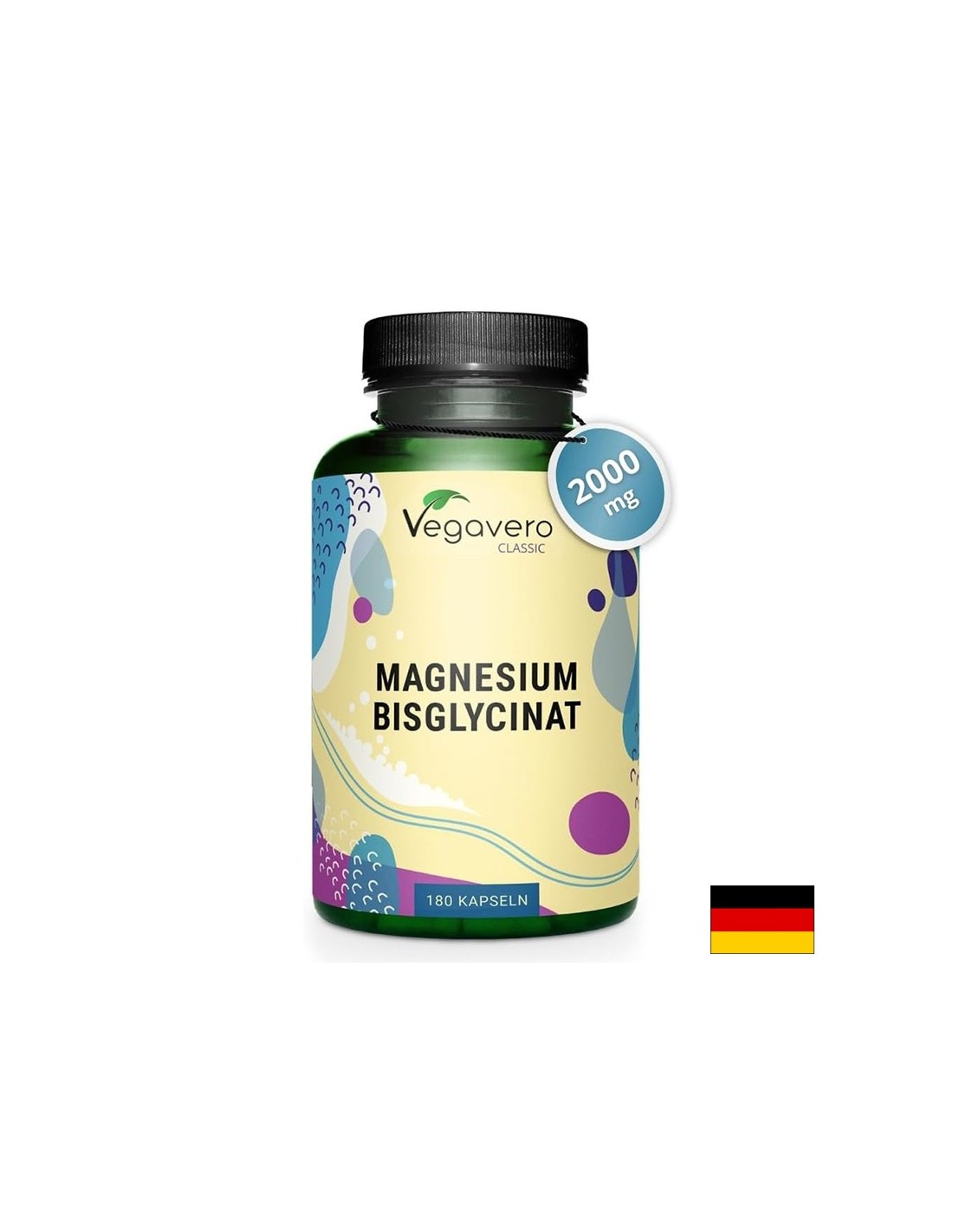 Magnezij (bisglicinat) - Pri stresu, mišićno naprezanje i narušen san, 180 kapsula