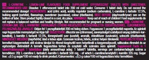 Kartica od efektivnog L-karnitina 500mg/20.
