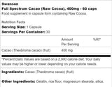 Puni spektar cacao 400 mg 60 kapsula