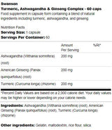 Kurkuma, Ashwagandha i Ginseng kompleks 60 kapsula