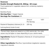Razberi - k 200 mg | Dvostruka čvrstoća ketona od maline - 60 kapsula