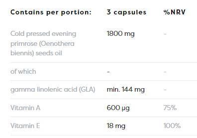 Primrose ulje 1800 mg | s vitaminom A & E - 180 gel kapsula