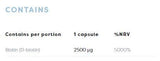 Biotin 2500 mcg - 60 kapsula