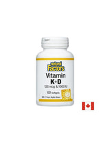 Vitamin K2 120 mcg i D3 1000 IU, 60 mekih kapsula <tc>Natural Factors</tc>