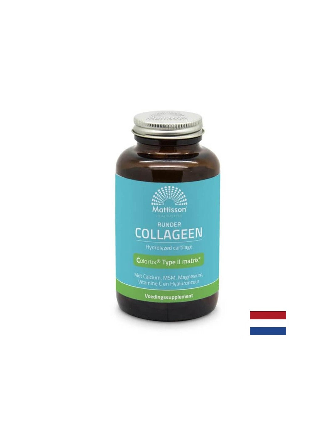 Zdravi zglobovi i lijepa kosa i koža - Kolagen goveđi (tip 2) s kalcijem, magnezijem, vitaminom C i hijaluronskom kiselinom, 180 kapsula <tc>Mattisson Healthstyle</tc>