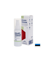 Veganski vitamini K2 (25 µg) + D3 (1000 IU) - Zdravlje srca i kostiju, Snažan imunitet, Sprej za usta, 30 ml, 200 raspršivanja
