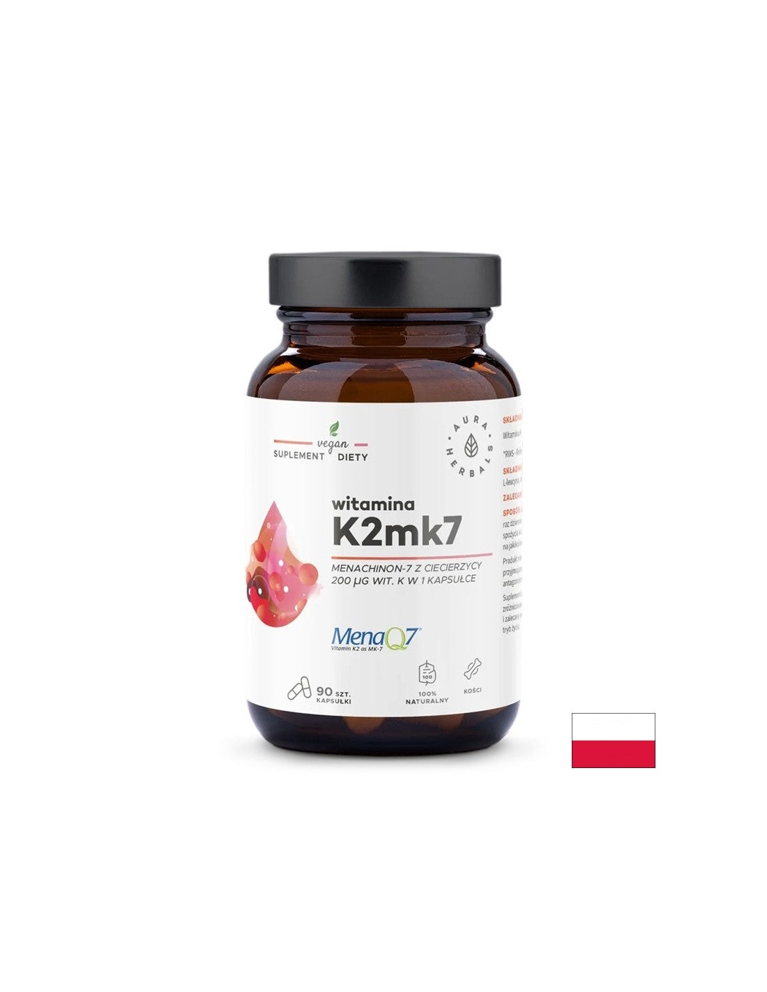 Njega kostiju i srca - Vitamin K2 (MK-7), 200 µg x 90 kapsula