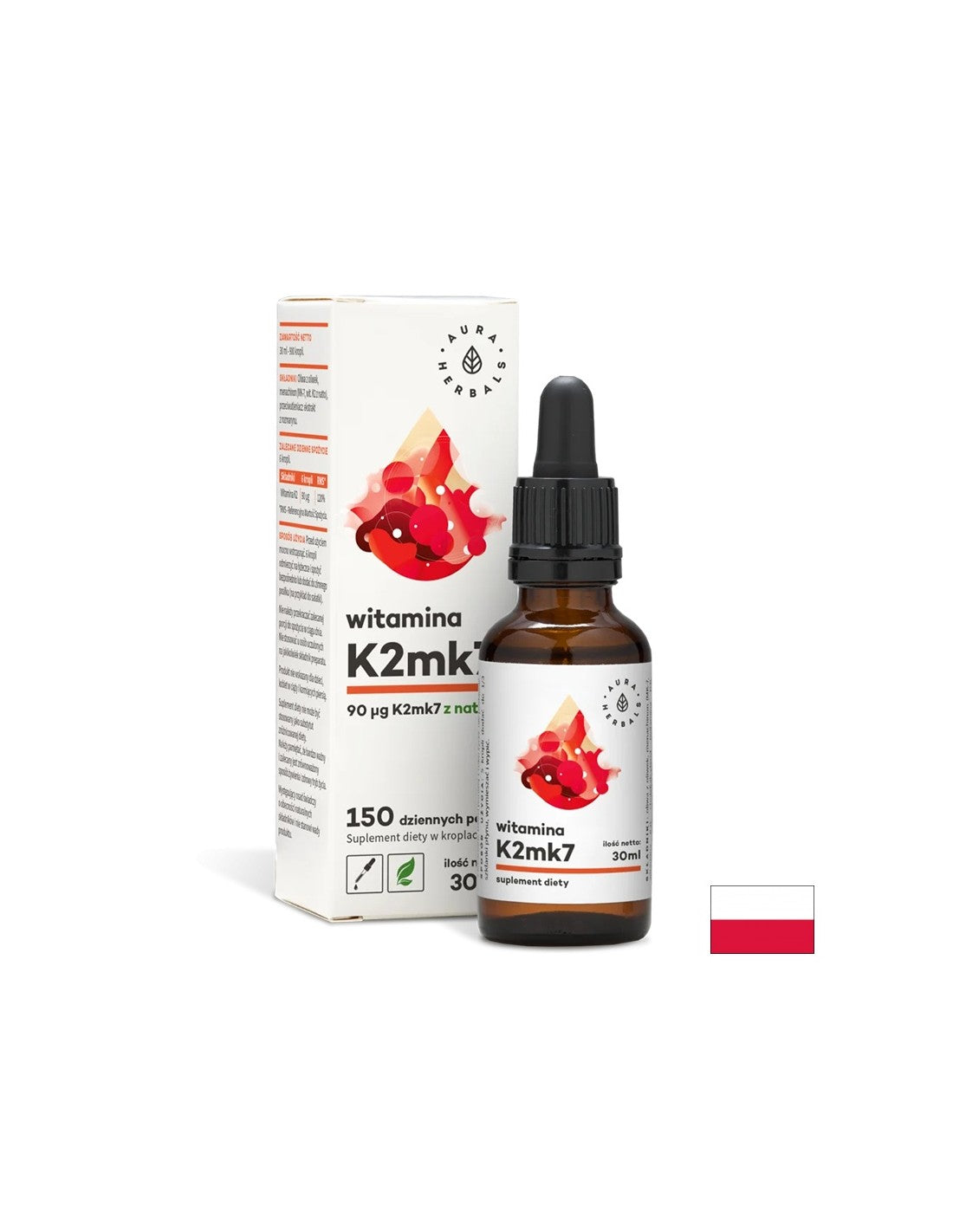 Poboljšava gustoću kostiju - Vitamin K2 (MK7), kapi od 30 ml <tc>Aura Herbals</tc>