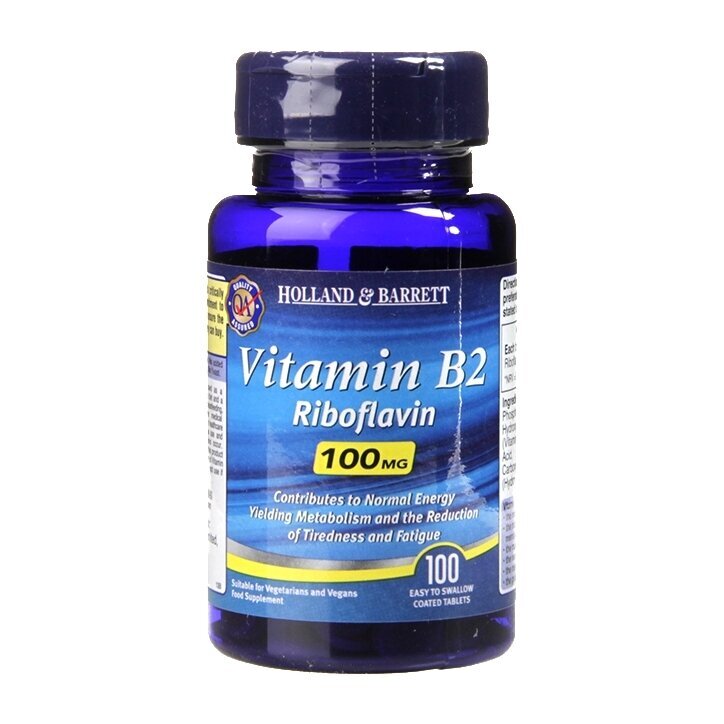 Vitamin B2 (vitamin B2) 100 mg 120 tableta HOLLAND & BARRETT