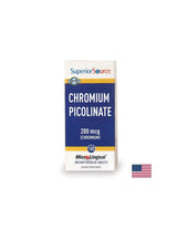 Krom (pikolinat) - ravnoteža šećera u krvi, 200 mg x 100 sublingvalnih tableta <tc>Superior Source</tc>