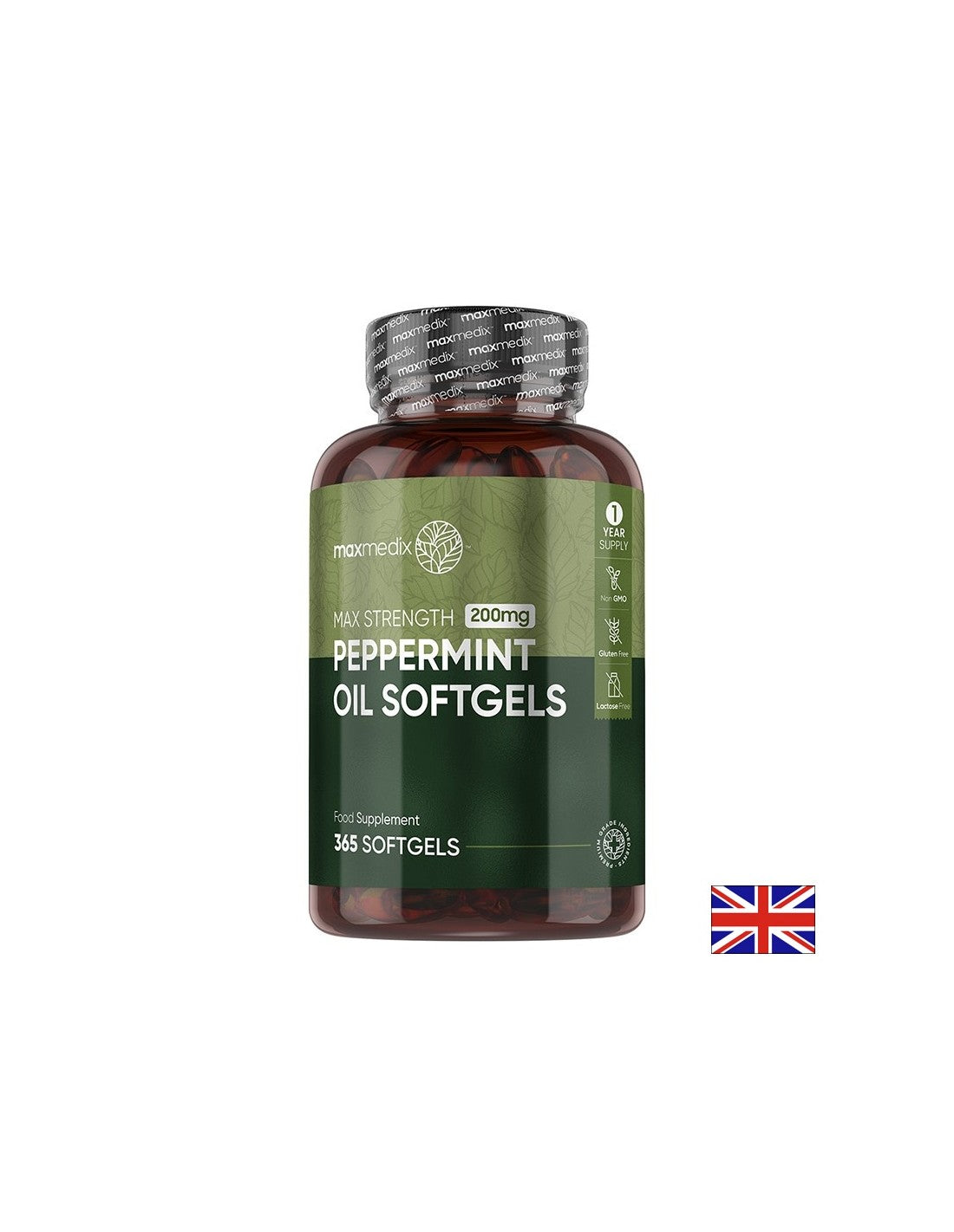 Dobra probava - Pepermint (ulje), 200 mg x 365 mekih kapsula