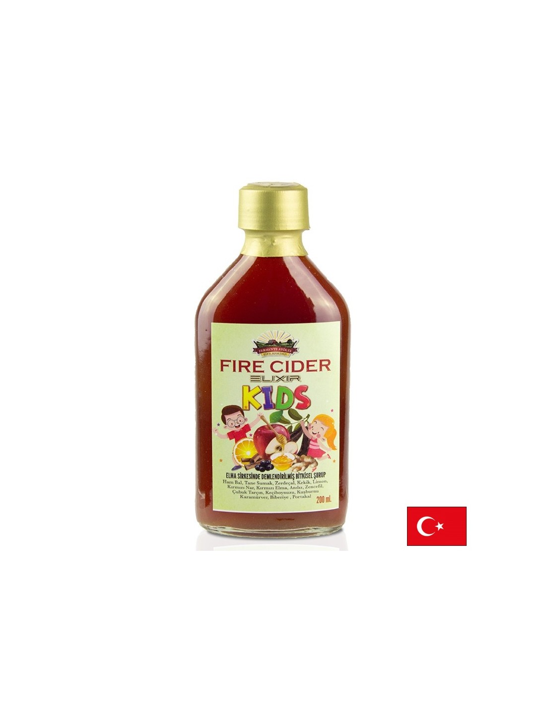 Eliksir za jačanje imuniteta za djecu – jabučni ocat s medom i biljem, 200 ml
