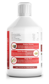 Ginseng 2000 mg - s ekstraktom đumbira - 500 ml