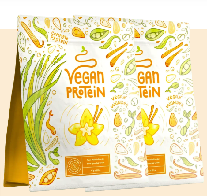 Veganski protein - okus vanilije napravljen u Njemačkoj (2 x 600 g)