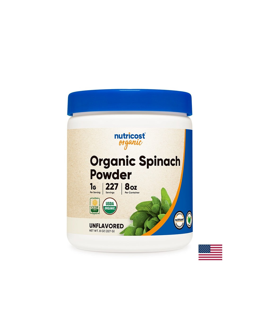 Organski špinat u prahu - Tonus, Vitalnost & Snažan imunitet, 227 g (prah) <tc>Nutricost</tc>