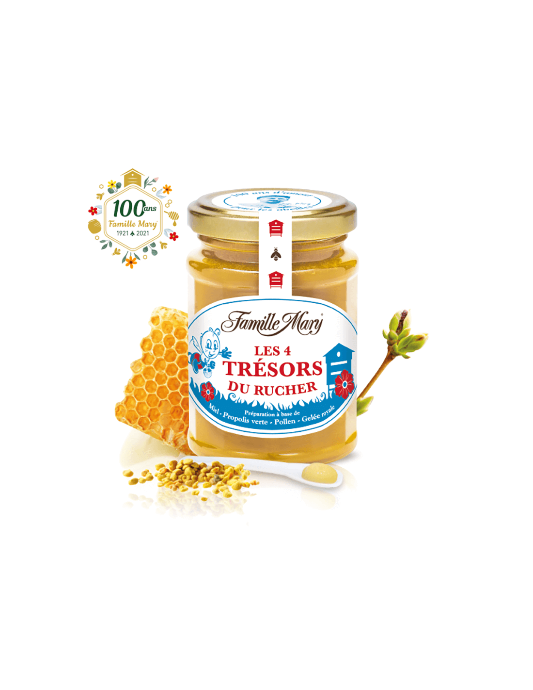 Četiri blaga pčelinjaka (med, zeleni propolis, pčelinji pelud i matična mliječ), 230 g