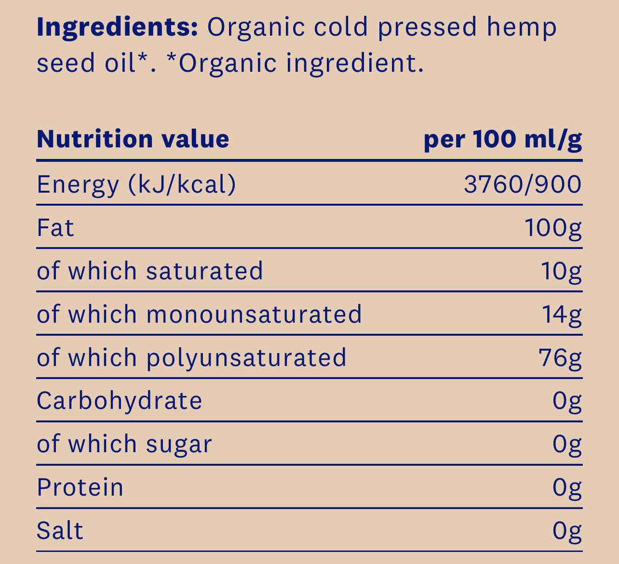 EKO ulje sjemenki konoplje 250ml. /100% prirodno, organsko i organsko/