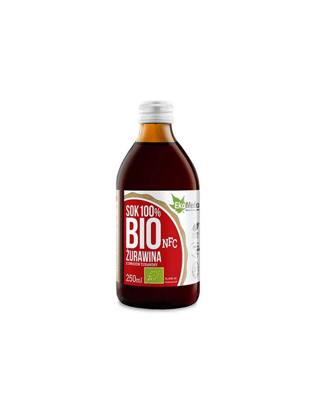 Organski sok od brusnice s acerolom i prirodnim vitaminom C - Infekcije mokraćnog sustava, 250 ml, 5 doza