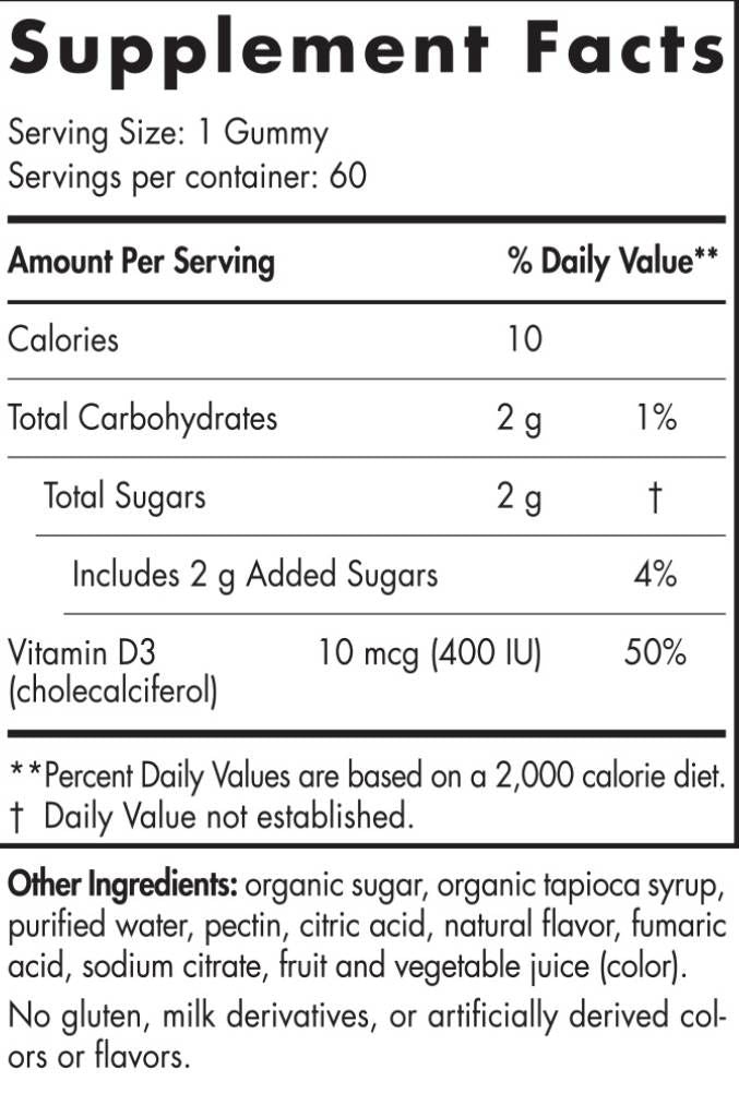 Vitamin D3 Gummies Kids 400 IU - 60 guma