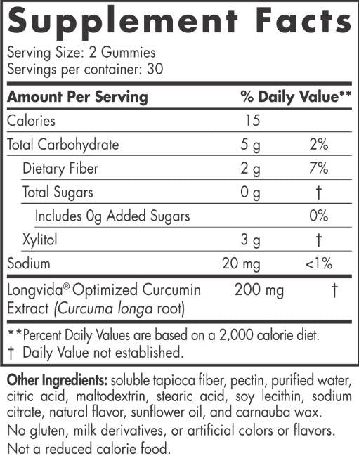 Kurkumin Gummies 200 mg - 60 guma