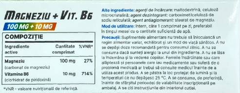 Magnezij 100 mg + vitamin B6 10 mg - 30 tableta