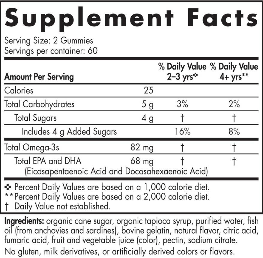 Nordijske omega -3 gume 82 mg - 60 guma