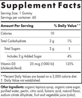 Vitamin D3 Gummies 1000 IU - 60 guma