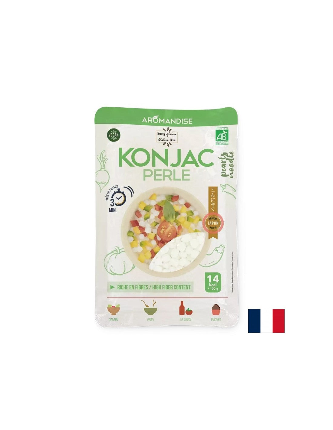 Dijetalne perle bez glutena – 3 minute kuhanja - Od konjac brašna i rižinog brašna, 150 g