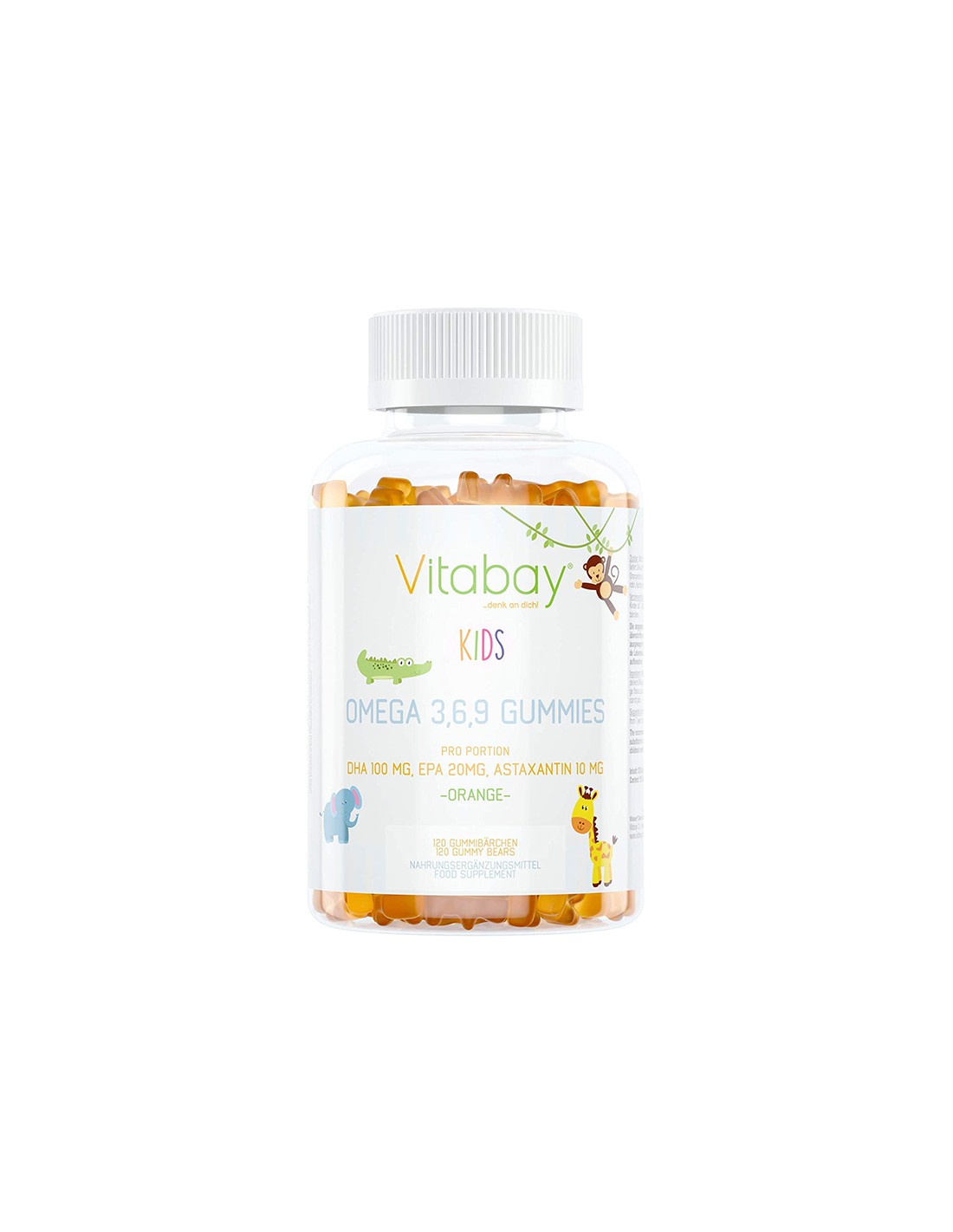 Omega-3-6-9 za djecu (s astaksantinom i kolinom), 120 mekih gelova s ​​okusom naranče
