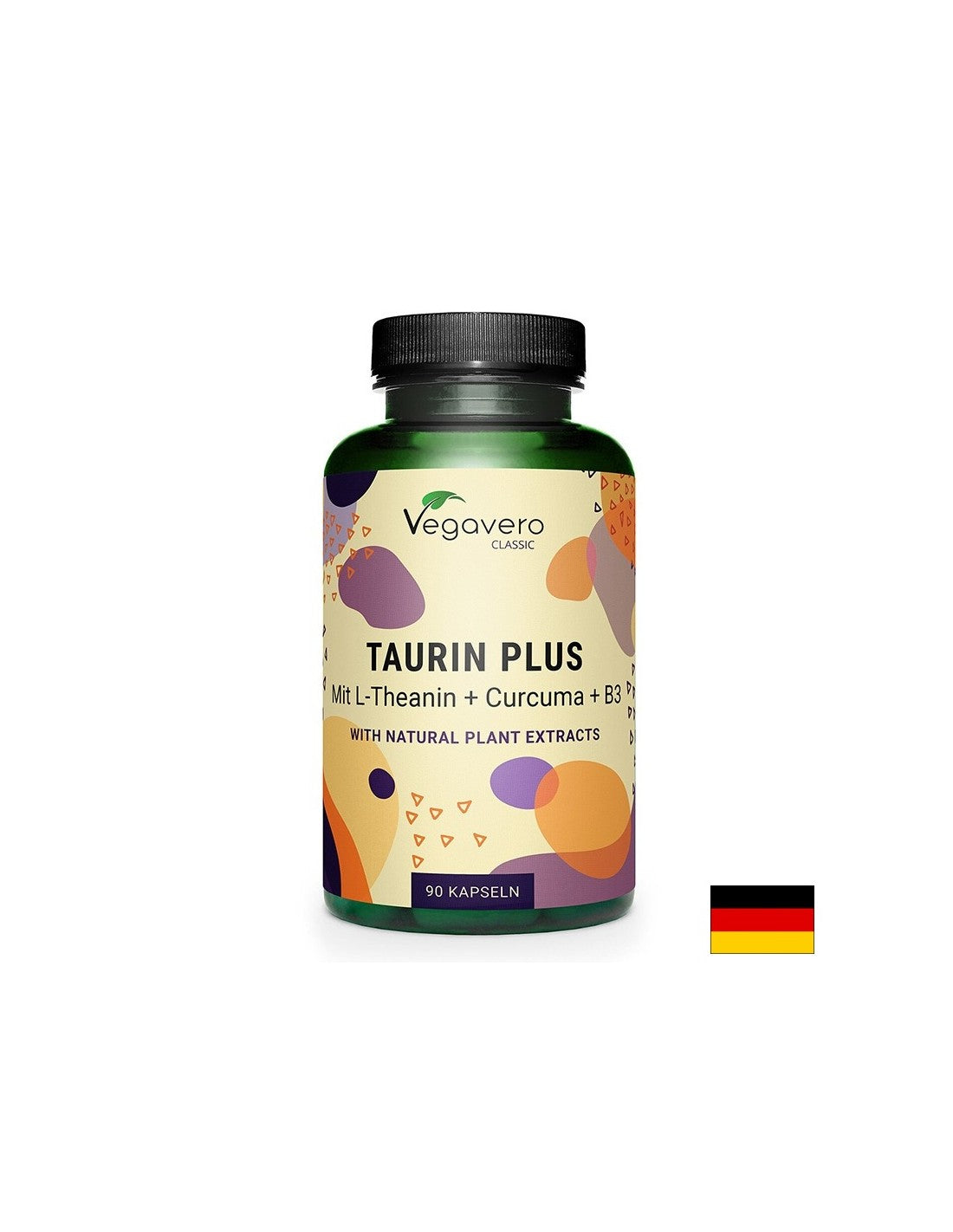 Protiv stresa i umora - Taurin + L-Theanine, kurkuma i vitamin B3, 90 kapsula