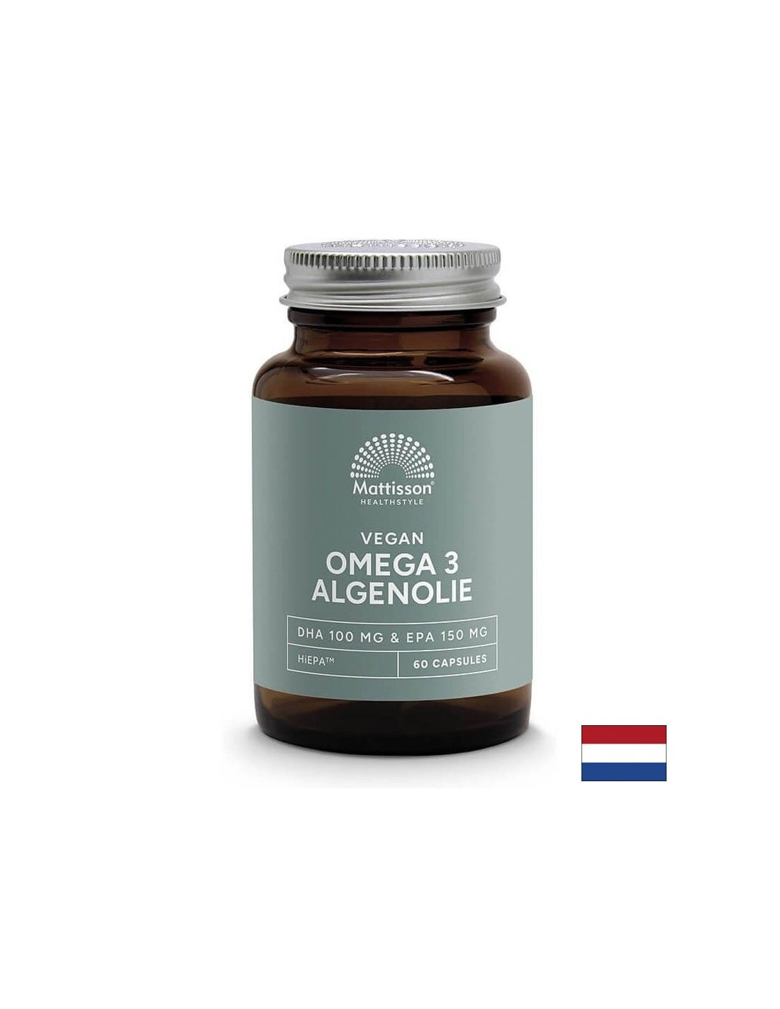 Veganska Omega-3 iz algi - podrška za rad srca i mozga, EPA 150 mg, DHA 100 mg, 60 kapsula