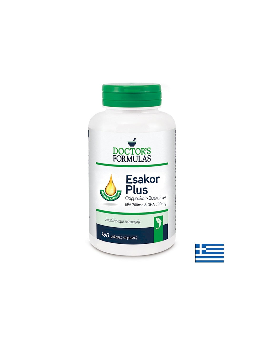 Omega-3 Formula - Esakor Plus, 180 mekih kapsula Doctor's Formulas