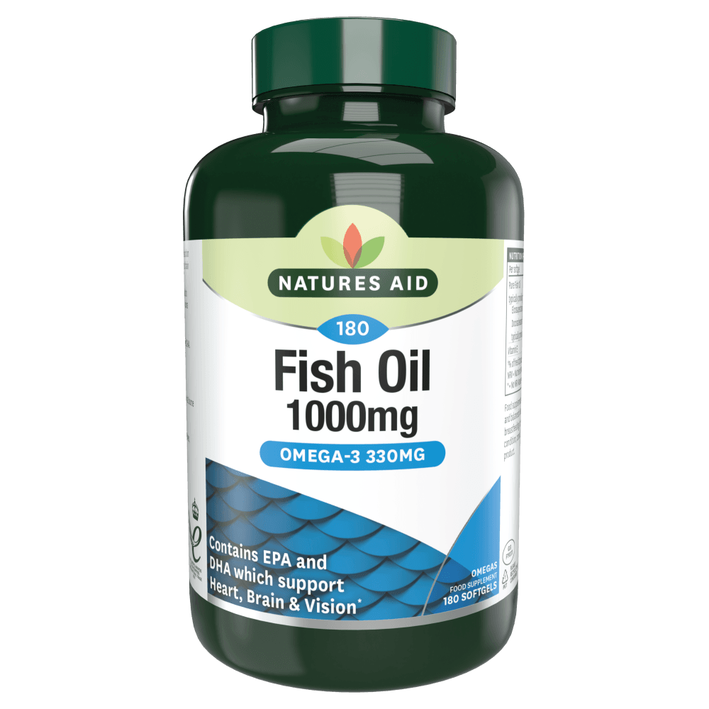 Omega 3 riblje ulje (Omega 3 Fish Oil) 1000 mg 180 mekih kapsula NaturesAid