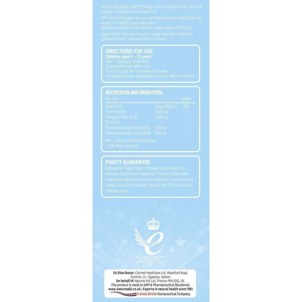 Omega 3 za djecu (Super Stars Omega-3) 6-12 godina 150ml NaturesAid