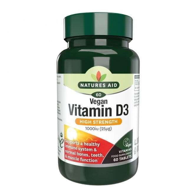 Vitamin D3 (Vitamin D3) 1000iu 60 veganskih tableta NaturesAid
