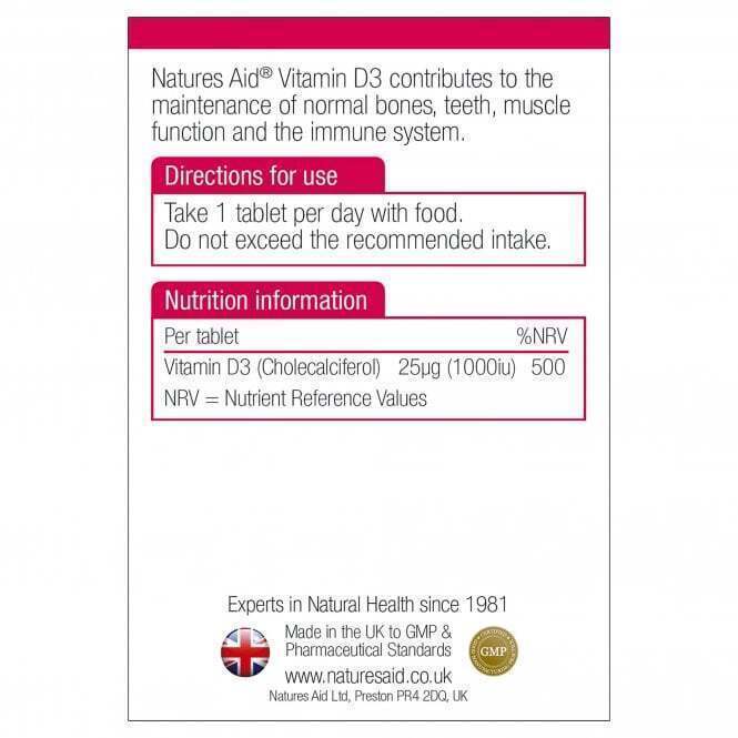 Vitamin D3 (Vitamin D3) 1000iu 90 tableta NaturesAid