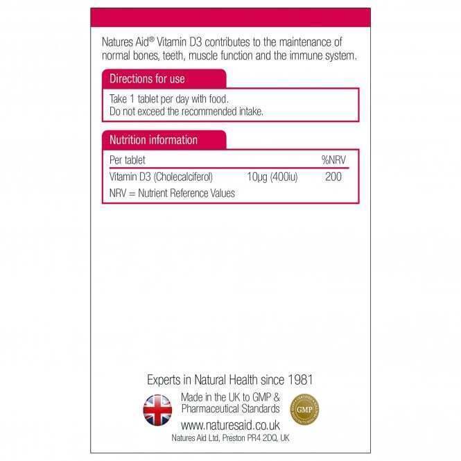 Vitamin D3 (Vitamin D3) 400iu 90 tableta NaturesAid