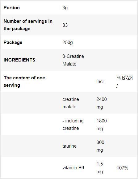 3 kreatin Malate | Tri -kreatinski malate u prahu - 250 grama