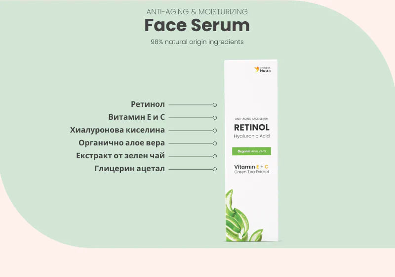 Serum za lice s retinolom, hijaluronom i kolagenom 30 ml <tc>Swedish Nutra</tc>