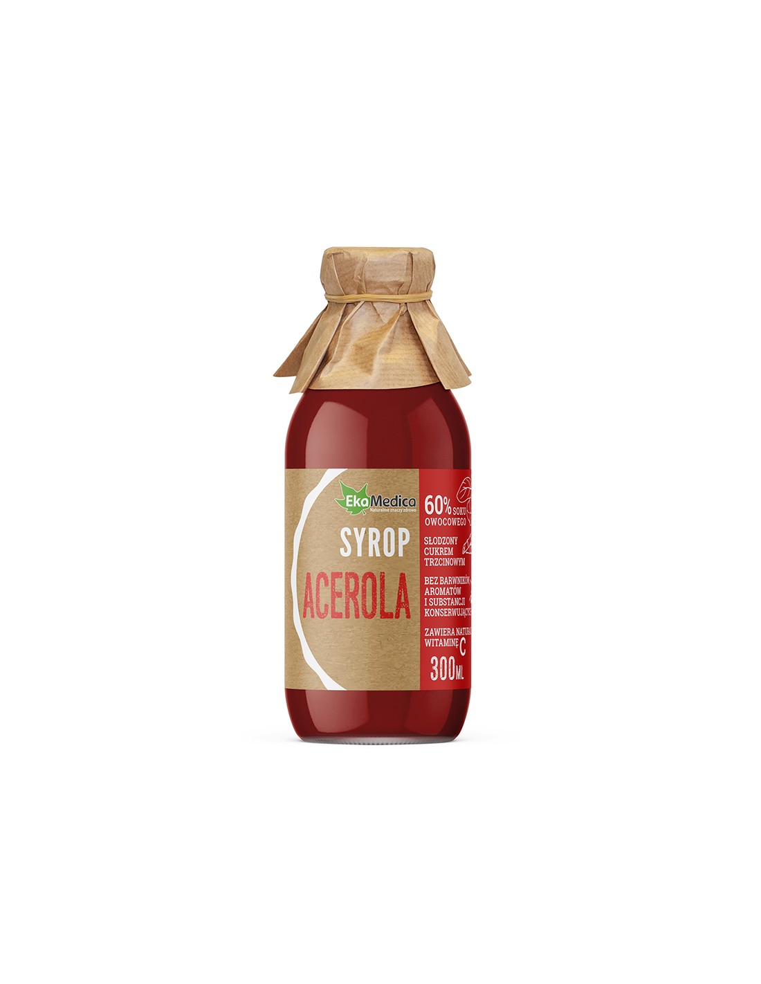 Acerola sirup + prirodni vitamin C, 300 ml, 7 ili 15 doza