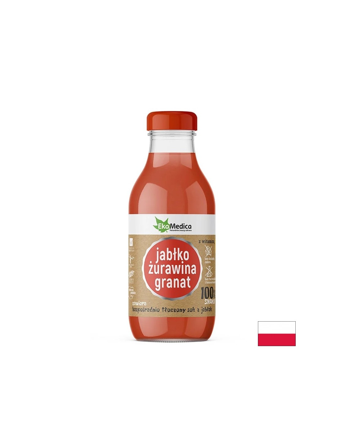 Sok od jabuke, brusnice i nara - imunološka i antioksidacijska zaštita, 300 ml