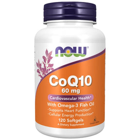CoQ10 60 mg + Omega 3 - 120 Gel capsules - Nutra Best Europe